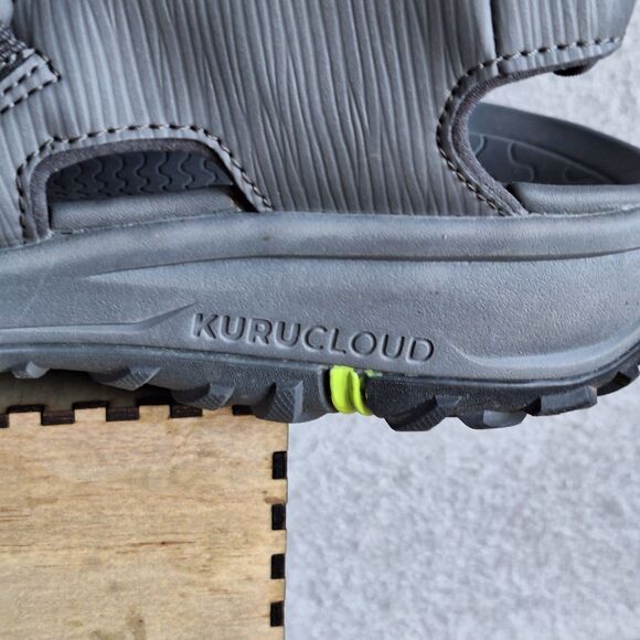 Kuru Current Waterproof Hiking Men\'s Sandals Us 12 M Gray Yellow Nylon Straps 46
